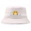 Man Women Caps embroidery smile design Hats Reversible Bucket Hats Fisherman hats For Women Sunscreen Panama Sun Hat