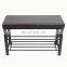 Customized Multi design storage metal shoe rack foldable storage chair saving place in doorway