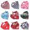Hot printed lattice stripe christmas colorful dog saliva bib triangle pet bandana collar