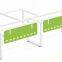 Module 2 person T type structure  office desk furniture with MDF wooden top