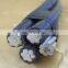 Best price aluminum conductor ABC cable overhead transmission line quadruplex cable 4x50mm2