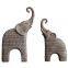 Nordic Style Creative Geometry Pattern Resin Elephant Table Decoration Stone Craving Couple Animal Craft Ornaments For Home Furnishing Decor