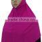 SOLID COLOR TWO PIECES Crystal hemp ISLAM HEADWEAR 76CM*68CM MUSLIM HIJAB big size cover chest