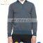 Branded 1/4 Zip up Polo Neck Cashmere Plain Knitted Mens Pullover Sweater