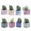 Ice Cracked Color Square Mini Ceramic Flower Pot