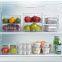 Kitchen Clear Plastic Stackable Storage Bins Refrigerator, Freezer, Pantry & Clothes Organization Container with Carrying Handles