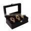 Wholesale luxury custom wooden display case 3 slots watch gift box