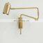 Adjustable Bedroom Bedside Light Swing Arm Hotel Modern Indoor Iron Wall Lamps