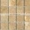 Honed beige traverrtine stone  mosaic tiles 60x60cm