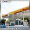 Stable space frame steel structure for gas station canopy