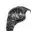OEM Brand Wrist watch custom logo Mechanical Skeleton Black Dial Watches Water prooft Stainless Steel luxury men automatic watch
