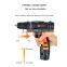 48V Cordless Impact Drill Electric Brushless Drill Variable Speed Electric Screwdrivers Set For Tile Wood Drilling Power Tools