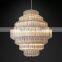 Modern Large Chandeliers Round  Glass Plum Blossom Flower Tube Crystal Glass Chandelier for Villa Home Lighting