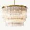 Custom Modern Luxury Cielo Three-Tier Round glass Chandelier Hanging For Living Room Restaurant Hotel Bedroom Ceiling Lighting