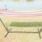 White Powder Coated Heavy Duty Outdoor Hanging Hammock Stands Garden Patio Hammock Chair Portable Household Steel Frame Rattan