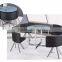 PU leather office chair and glass table price