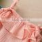 2016 Summer Baby Infant Children's Clothing Baby Girl Clothes Sling Pure Color Jmpsuit Ruffle Cotton Rompers