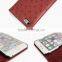 Customized brand name phone case ostrich leather case for Iphone