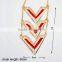 wholesale  gold chain crystal latest design statement necklace for women