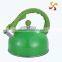 2.5L amazon hotselling of whistling kettle with colorful paint on body