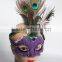 Carnival Mask Peacock Feather Mask With Crystal Diamond For Venetian Masks Wholesale