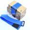 Adjustable rubber double side adhesive hook and loop strap