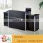 popular fashion high quality modern aluminum decoration wooden company front table reception desk factory reception table