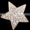 Fashion Crystal Star Brooch Collar clip for Clothes