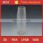 Clear decoration tall glass stemmed crackle glass vase                        
                                                Quality Choice