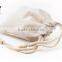 Organic cotton drawstring bag for storage small drawstring gift bag