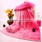 pink color face bath gift set embroidery towel