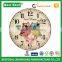 Country Style Silent Non-ticking Round Wooden Vintage Wall Decorative Clocks -12 Inches