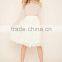 Latest Long Skirt Design 2016 Floral Fabric Eyelash Lace Elastic Band Midi Skirt