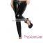 2016 Wholesale Wet Look Zippered Leather Legging Black