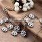 Fashionable style high quality double chain pearl flower statement necklace