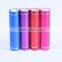 Aluminum mini lipstick power bank 2600mah for any smart phone with various color