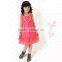 Hot 2015 Summer Chiffon Lace Lovely Bow Casual Sleeveless Princess Baby Girl Children's Dresses Clothing Pink Red fancy dressG13