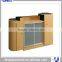 Tailor made powder coated metal reception counter with leveler