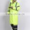 Adult raincoat outdoor waterproof polyester reflective police rain jacket