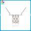 Rotating lover pearls square pendants jewelry necklace with pendant