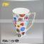 gold rim custom wholesale ceramic thermo mug for kid
