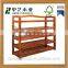 Wholesale handmade simple shoe rack design solid wood shoe display rack