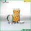 1600ml High quality round shape storage glass jar glass container with lid wholesale