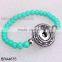 Hot New Products for 2015 With Snap Button Charm Colorful Bead Bracelet DIY Handmade Bracelet