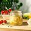 0.5L Recycled airtight Round shape glass jar with metal clip top lid for kitchen and food