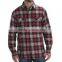 Mens quilted flannel shirt checked long sleeve winter shirt wholesale