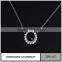 Sterling Silver and White Gold Gemstone Circle Pendant Necklace Designs