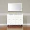 Pure White Wooden Bathroom Vanity With Stainless Steel Legs