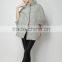 Fashion Gray Knitted Coat Ruffles Neck And Sleeves Knitted Coat