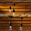 UL listed 48ft 15 sockets decorative patio string lights light string